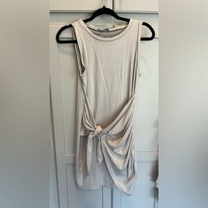 Gray Dress with Knot Detail